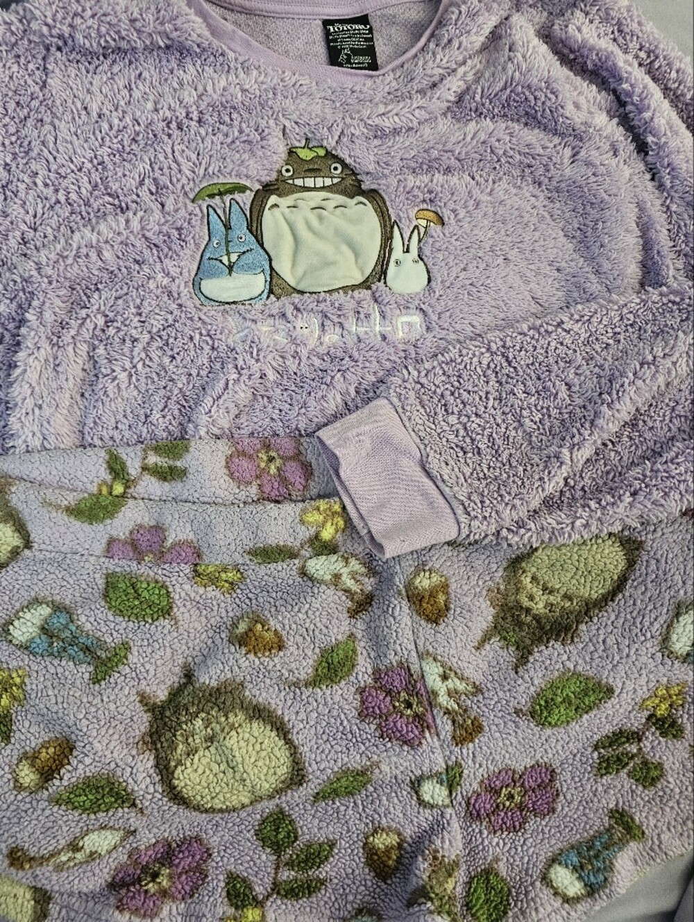 Her Universe Lavender Pastel Floral Totoro Pajama Set
